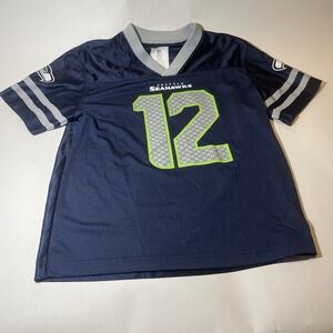 Seattle Seahawks Youth Large #12 Fan Jersey Blue NFL Apparel NFL  Football
